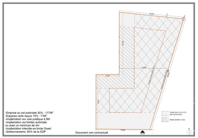 terrain à vendre - 590.0 m2 - ANGRESSE - 40 - AQUITAINE - Century 21 Berritzea