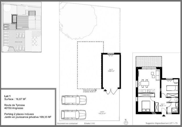 terrain à vendre - 199.0 m2 - ANGRESSE - 40 - AQUITAINE - Century 21 Berritzea